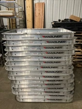 Magliner PDT424806 42" x 48" Aluminum Tilt Pallet Dolly Cart