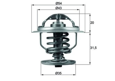 TX 109 87D MAHLE Thermostat, Kühlmittel für AUDI,FORD,SEAT,SKODA,VW