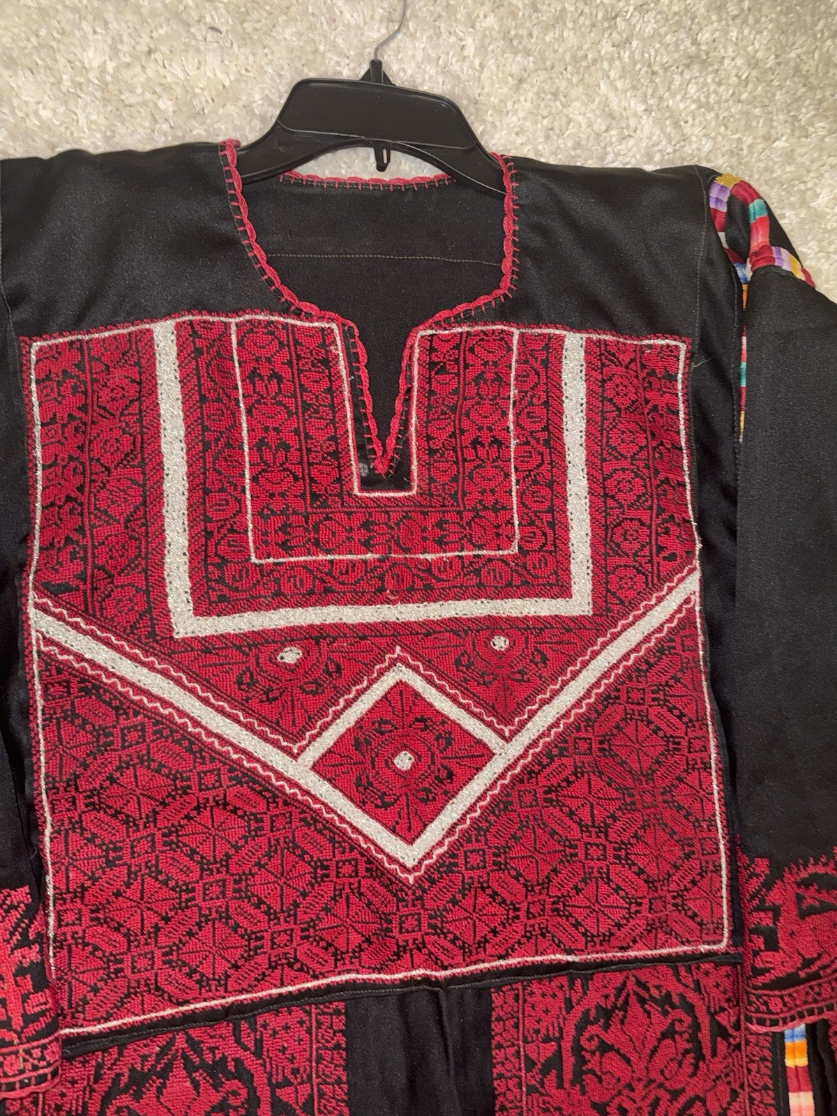 Traditional Middle Eastern Thobe  Embroidered Bla… - image 3