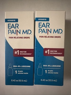 2 pack~Eoser Ear Pain Md Pain Relieving Drops 12.5ml exp 2027+ Free Shipping