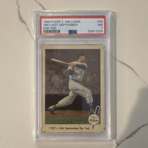 Fleer 1959 Ted Williams #59 1957 Hot September For Ted PSA 7 Red Sox MLB