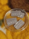 (5) USCG 1 Gram 0.999 Pure Silver Bars Total Of 5 Grams Silver