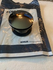 KOHLER Toe-Tap Bathtub Drain ONLY TITANIUM Finish - Repair Replace Upgrade Part