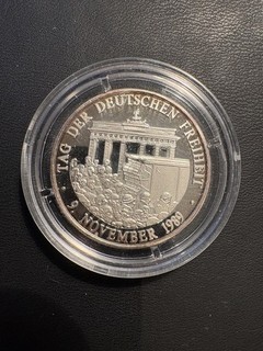 Gedenkmedaille Tag der Deutschen Freiheit 9.November 1989 Silber 999/1000