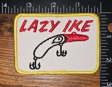 Lazy Ike Fishing Brand Tackle Rods Lures Vintage Fishing Patch