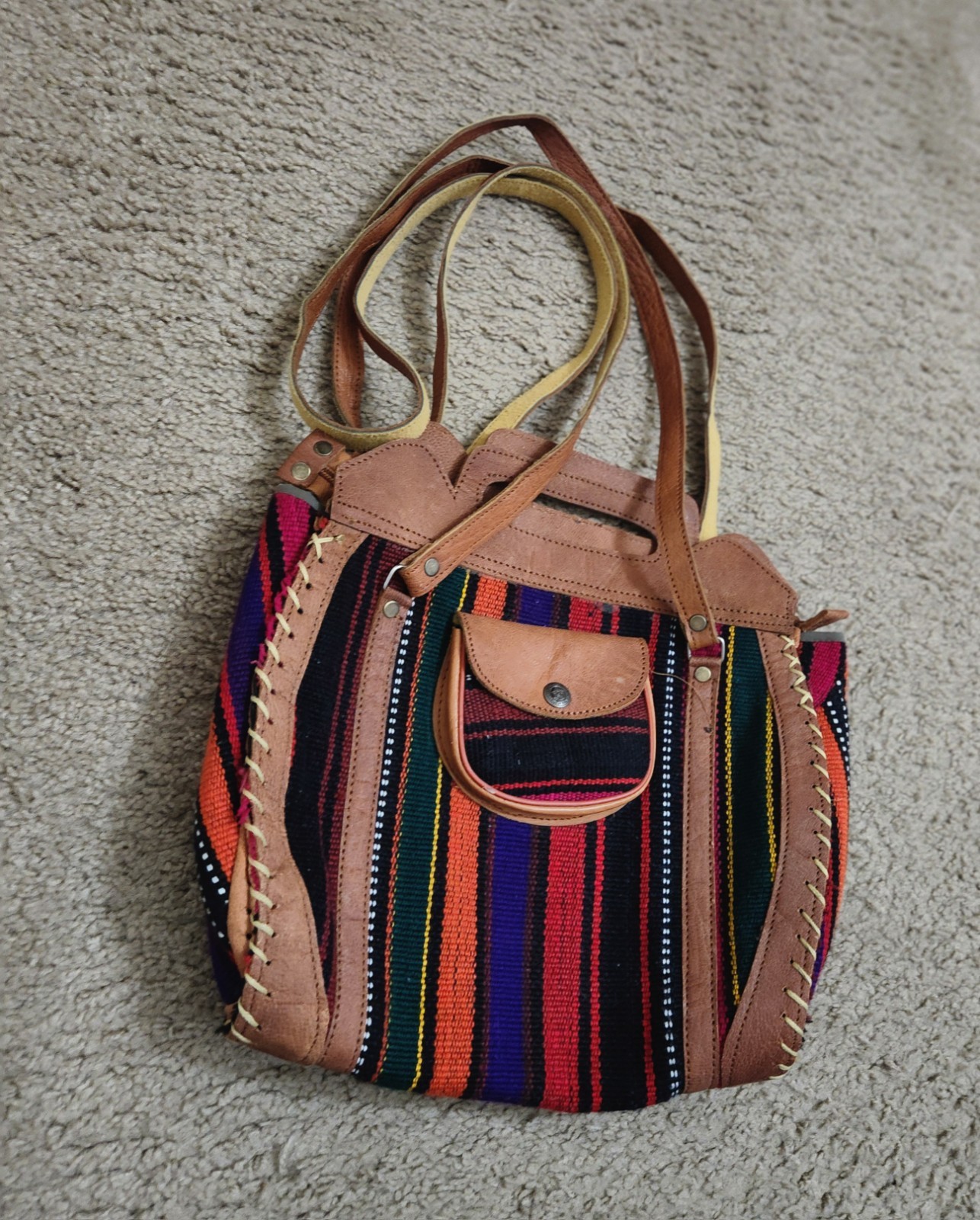 Western Boho Pattern Aztec Handmade Shoulder Satc… - image 7