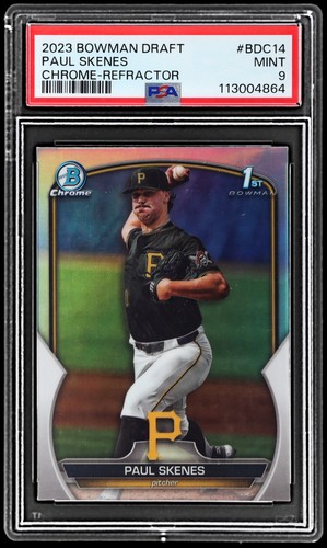 2023 Bowman Draft Paul Skenes #BDC14 PSA 9 Chrome Refractor Baseball Mint Bdc-14