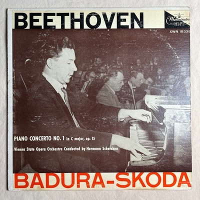 BADURA-SKODA Beethoven: Piano Concerto 1 1956 Vinyl LP Westminster XWN 18339 VG
