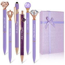 6 Pcs Fancy Pens for Women Crystal Diamond Pen for Journaling Pretty Glitter Bal
