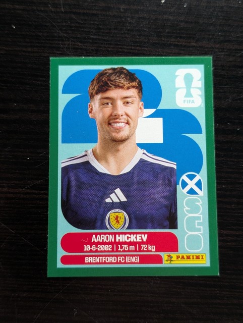 Aaron Hickey - Panini 2026 World Cup Green Parallel Sticker