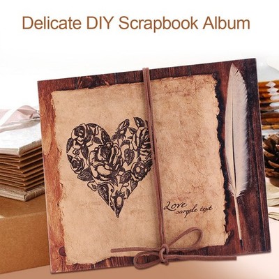 Vintage Style Accordion Foldable Album DIY Photos - Scrapbook Handmade Creative.