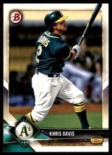 Khris Davis 2018 Bowman #45 Athletics MLB READ FREE SHIPPING AutographDen