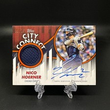2026 Topps Series 1 Nico Hoerner City Connect Autograph Relic Orange 22/25 Cubs