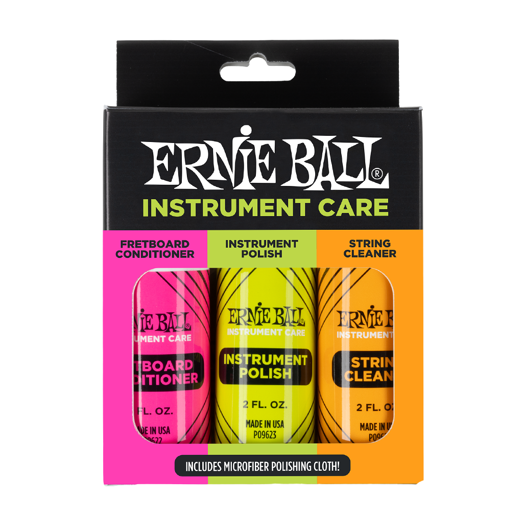 Electric Guitar And Instrument Polish Care Pack Ernie Ball 100% Genuine