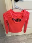 Justice sz 8 gymnastics hoodied pullover neon pink black — photo 3
