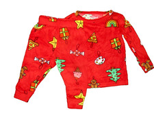 Cat  Jack Pajama Set Infant Baby 2pc Christmas Ornaments Snuggle Soft Size 12M