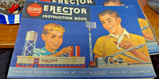 VERY NICE 1959 A.C. GILBERT ERECTOR SET MANUAL CATALOGUE AIRPLANE AND SWING RIDE