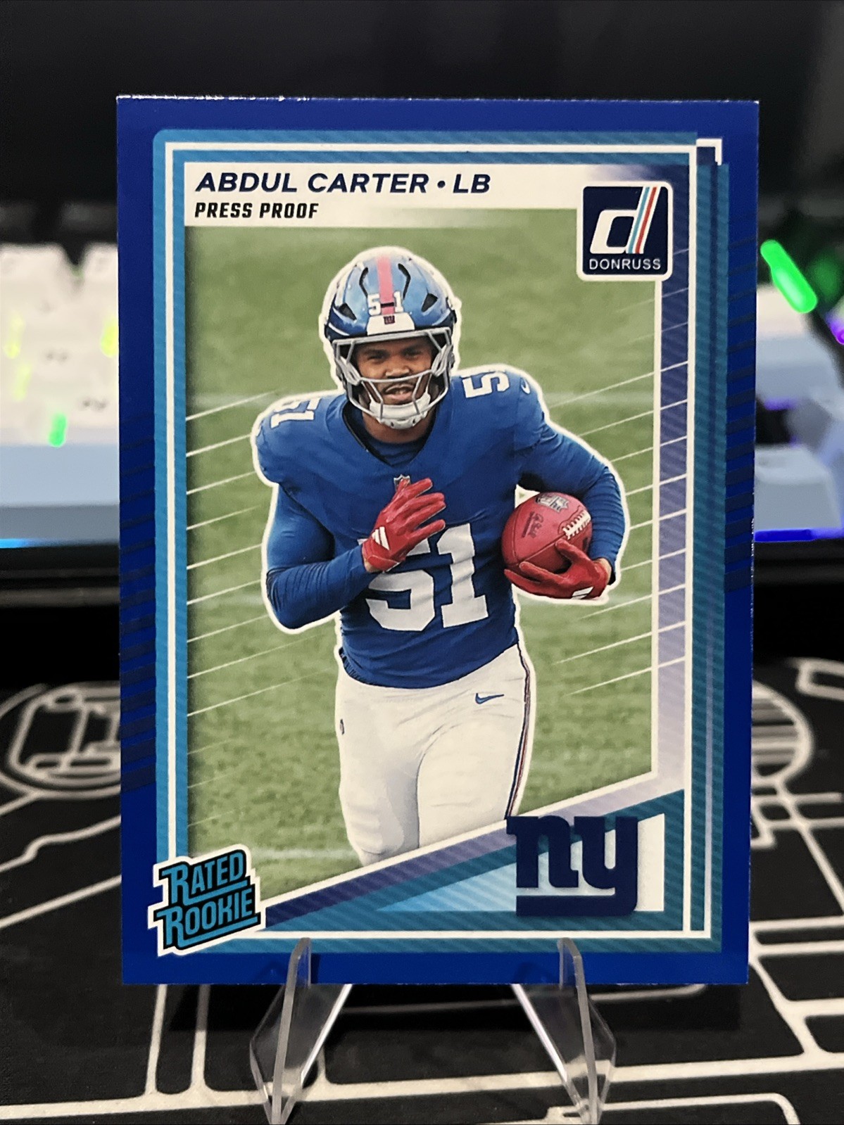 2025 Panini Donruss - Abdul Carter  Blue Press Proof Rated Rookie #315  Giants 