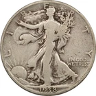 1938-D Walking Liberty Half Dollar 50C, Very Good VG+