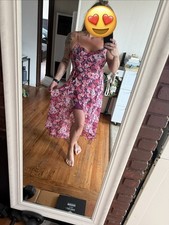 Women's Floral Print Sleeveless Large Maxi Dress