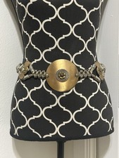 Vintage 1980s rope metal belt women  s adjustable
