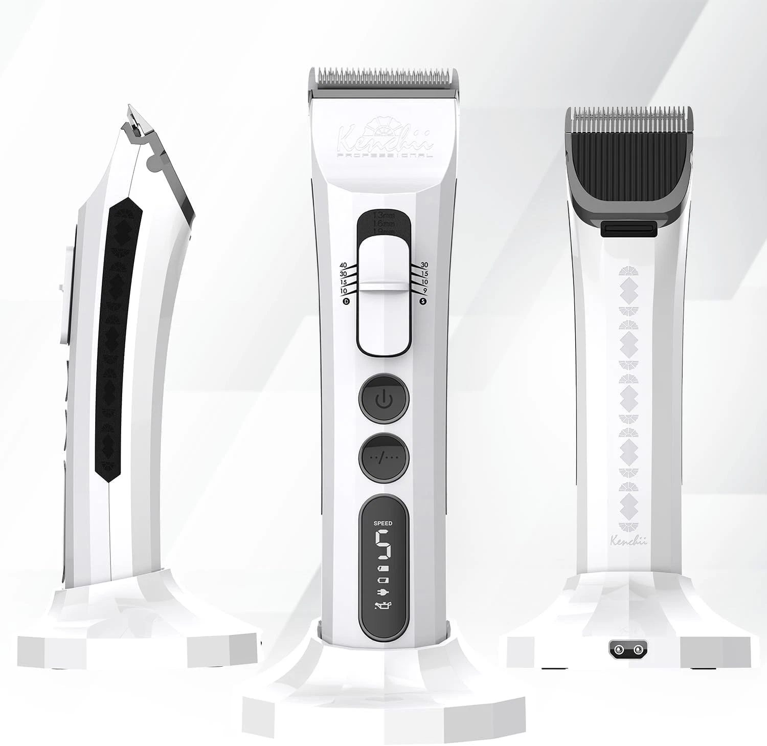 Cordless Pet Clipper Kenchii Flash White 4 in1
