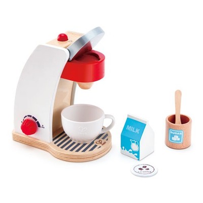 Hape Kaffeemaschine aus Holz Kinder Küchenspielzeug für Kaufladen Kinderküche