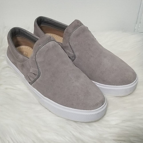 Kaanas Grey Suede Slip On Sneakers size 6