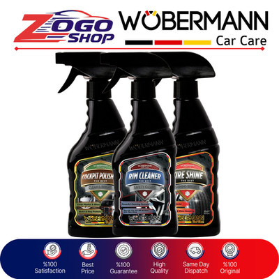 WOBERMANN 3-Piece Car Rim, Tire, and Cockpit Polisher Care Set.