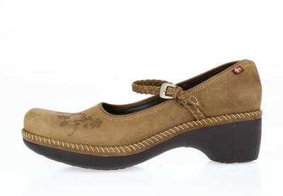 ECCO CAS CLOG BRAIDED MJ 226202 brown leather Mary Jane shoes sz. 41 NEW!