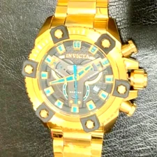 Invicta Coalition Forces Gold Plated Swiss Mvt  63mm Watch New