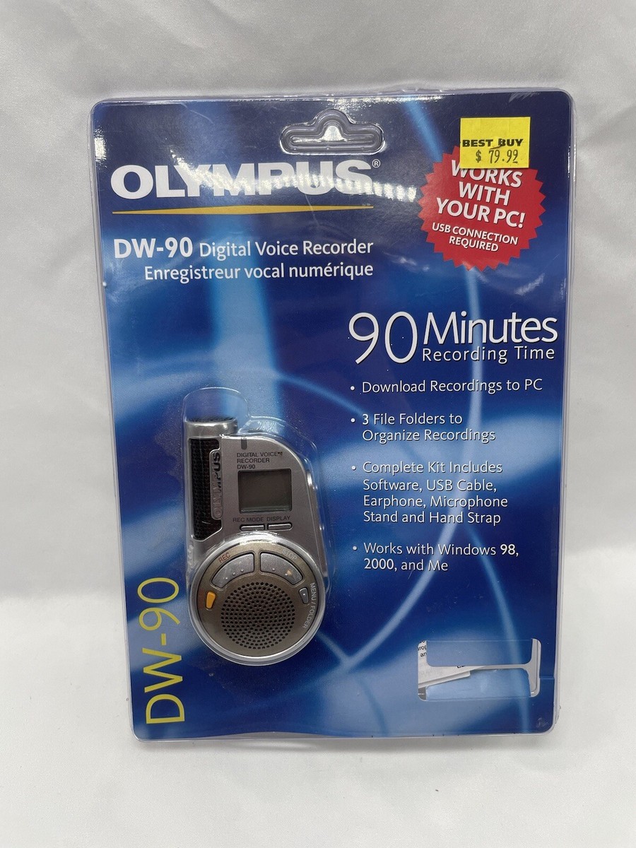 Olympus DW-90 (8 MB, 1.5 Hours) Handheld Digital Voice Recorder 