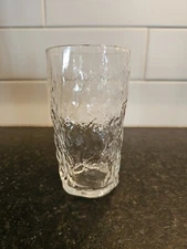 Vintage Driftwood By Sen Hocking Clear Crinkle Water Iced Tea Glass