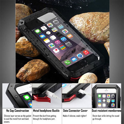 Apple iPhone 6 + 6s Plus Heavy Duty Cover Metall Wasserdicht Aluminuim Case Robust