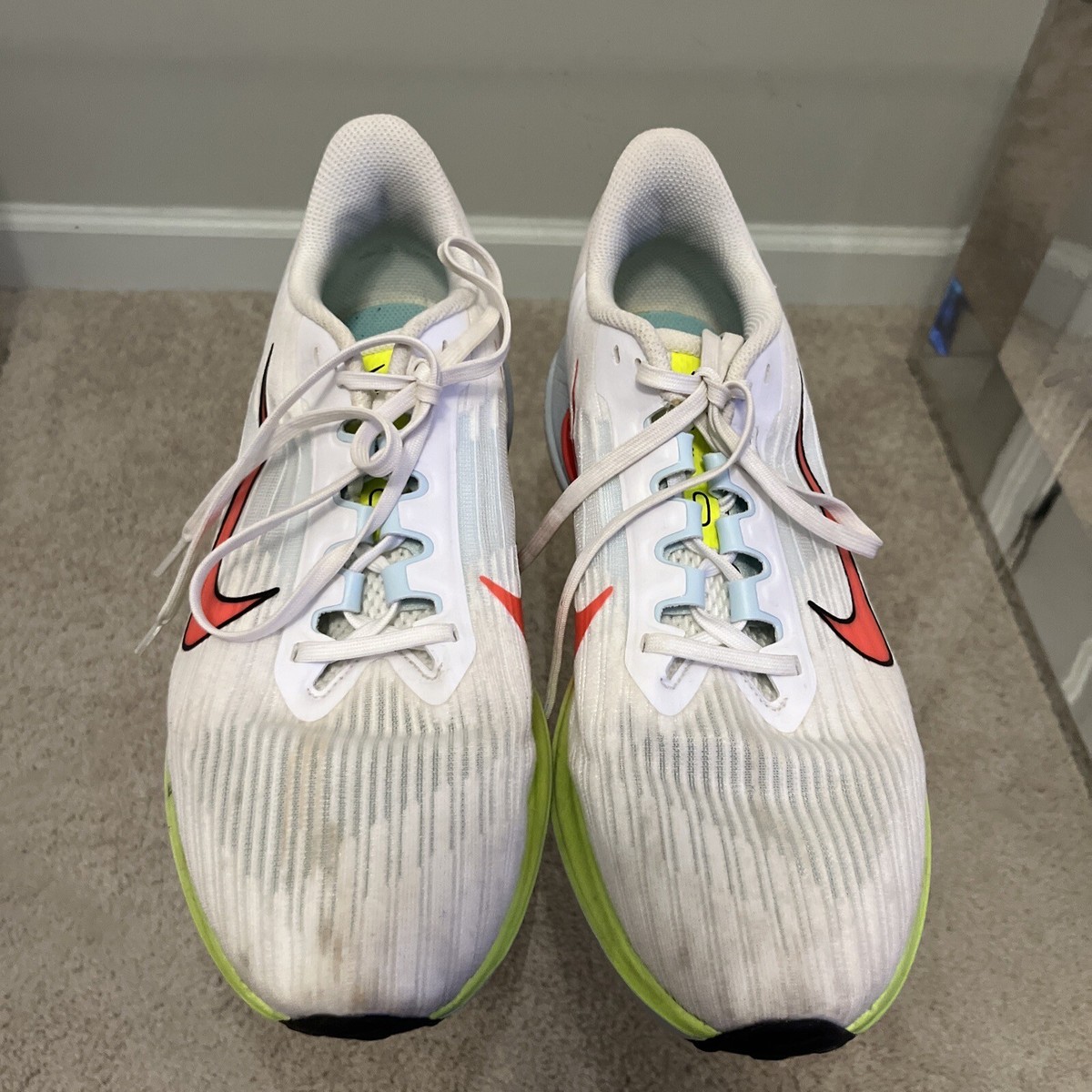 Nike Womens Air Zoom Winflo 9 DX3352-100 White Running Shoes