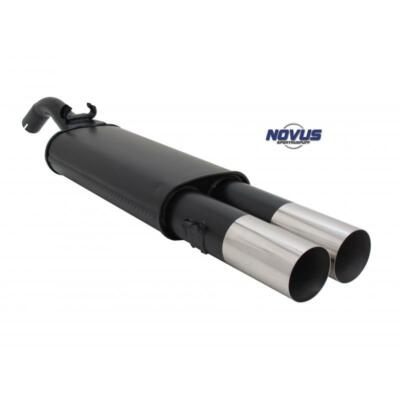 Novus N Stahl Sport Auspuff Endschalldämpfer VW Golf 2 II 2x90 rund Edelstahl