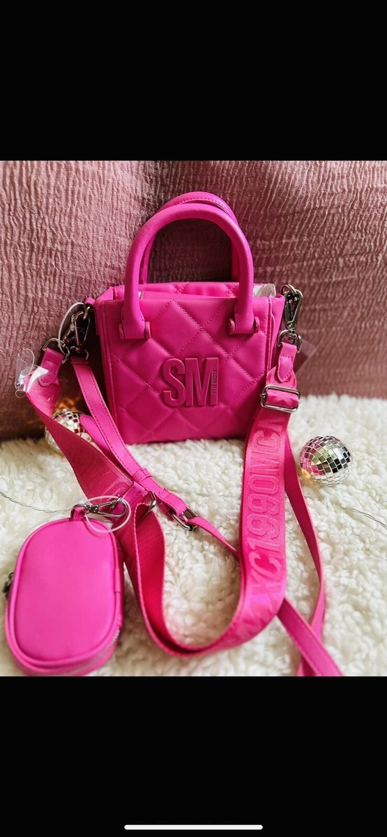 New Pink Steve Madden Purse Crossbody Bag Viral TikTok Quilted Stone Bbabi