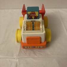 Vintage Chicco Dump Truck Press And Go Working  Made in Italy. Dump Bed