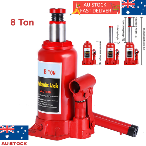 8 Ton Hydraulic Bottle Jack Lift Car Lifting Tool Truck Caravan