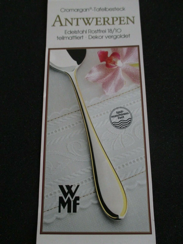 WMF ANTWERPEN GOLD DEKOR 24-TEILIG EDELSTAHL TEILMATTIERT - Bild 3 von 3