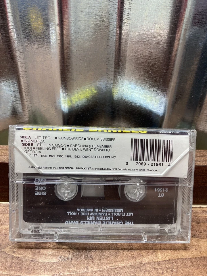 Charlie Daniels Band Listen Up & Johnny Cash Sun Years Cassette Tapes - Sealed - Image 3 of 4