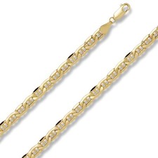 10k Yellow Gold 8" Anchor Mariner Link Bracelet 4.7 MM 3.5 grams