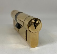 Keyed Alike UPVC Door Locks Euro Cylinder Anti Snap Drill Barrel - 45/55 - Brass