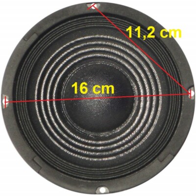 WOOFER 6,5" (16,5 Cm) RICAMBIO CASSE O AUTO 100W 4 OHM PREDISPOSIZIONI SPORTELLO - Foto 7