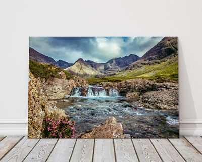 Fairy Pools, Isle of Skye, Schottland. Leinwand Bild Druck Landschaft