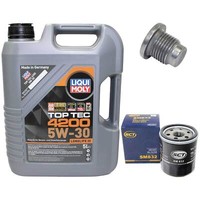 MotoröL Set 5W-30 5 Liter + ÖLfilter + Schraube FüR Renault Clio II 1.2 75 PS