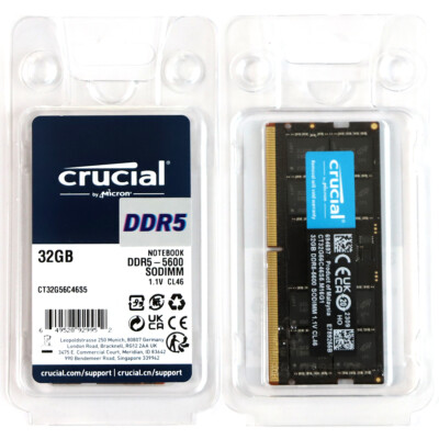 CT32G56C46S5 Crucial DDR5 32GB 5600MHz SODIMM RAM PC5-44800