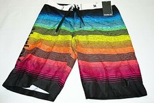 Hurley Mens Phantom Swim Surf Board Shorts Drawstring Multicolor Size 18/29 NWT