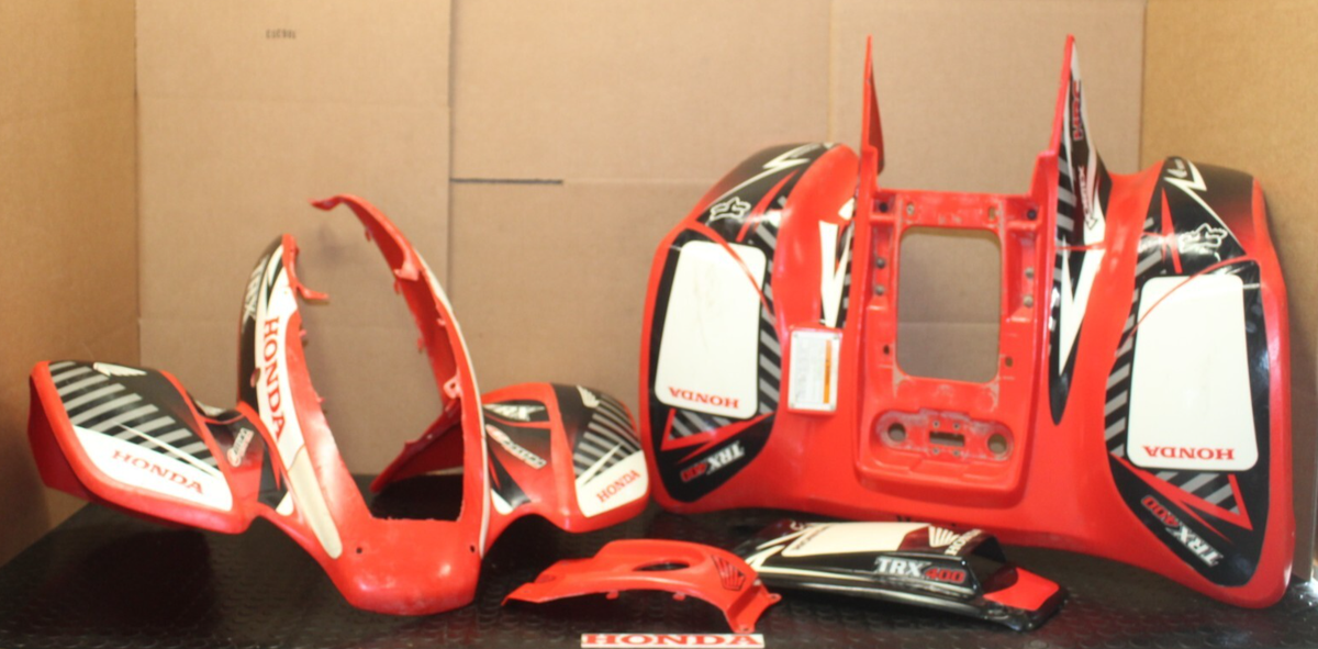 99-04 HONDA 400EX OEM FENDERS PLASTICS RED FRONT REAR 400EX 🔥FAST