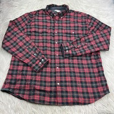 Carbon 2 Cobalt Men's XL Red Gray Plaid Lined Button Front Shirt Long Sleeves